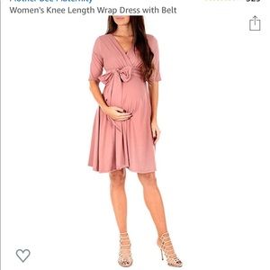 Pink maternity dress